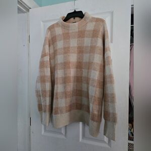 Butter Yellow MNG Gingham Sweater